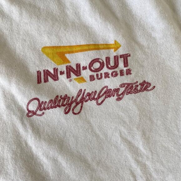Hanes Beefy Vintage Truck Drive In, In-N-Out Burger Graphic Tee in White - Picture 6 of 8